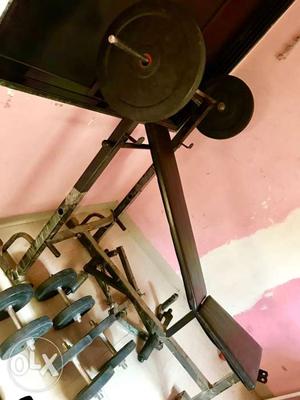 This is hardly used home gym bench press