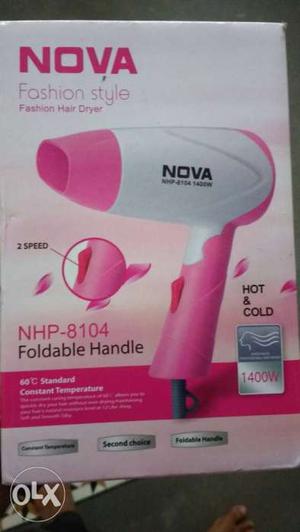 White And Pink Conair Hair Dryer Box