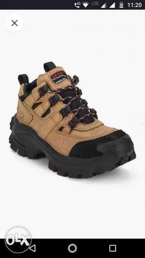 Woodland Tan outdoor Hiking Shoes, Size-9