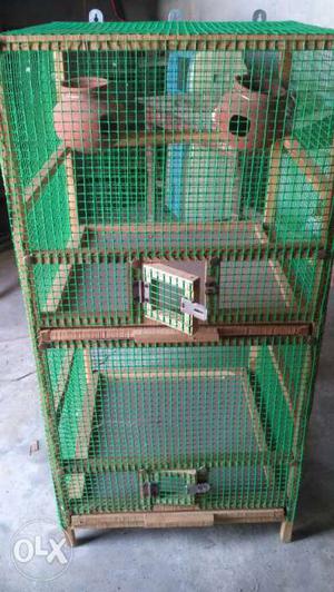 3"feet bird cage, its fully teek wood cage, hand
