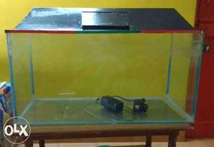Fish tank with filter measuring 3ft(length),