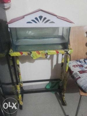 Fish tank with stand and shark fish