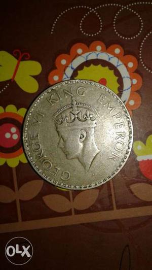 George VI emperor silver coin 