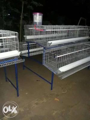Hi-tech Cage for 100 birds (chicken) used