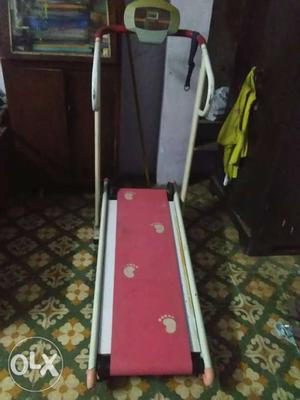 Red And White Treadmill