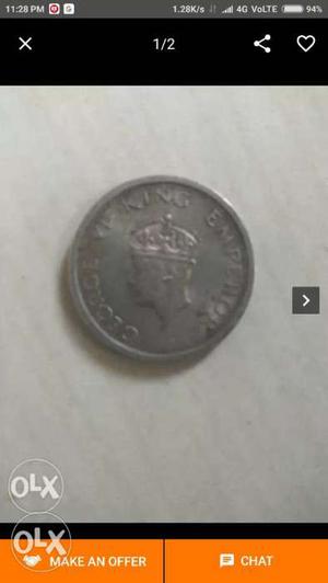 Round Silver-colored Indian Coin Screenshot