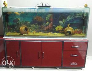 Want to sell my fish aquarium with wooden cabinet