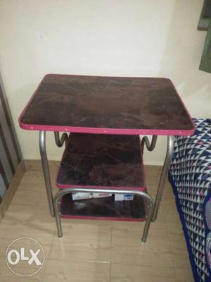 Black And Red Metal Table