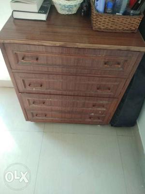 Brown Wooden 4-drawers Chest