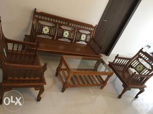 Burma Teakwood furniture 2 single and 1 triple seater