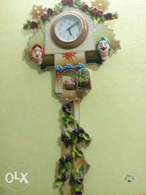 Hand made wall hanging clock very beautiful wall
