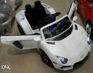 Toddler's White Lamborghini Aventador Ride-on Toy