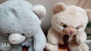 Two Gray And Brown Bear Plush Toys
