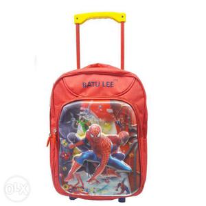 18 Inch Red Spiderman Boys School Trolley Bag Rs 999