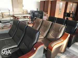 Black And Brown Leather (3-seats only) Sofa