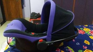 Black And Purple Car Seat Carrier