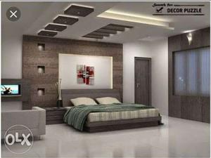 Ceiling work for the bedroom set Home decor services