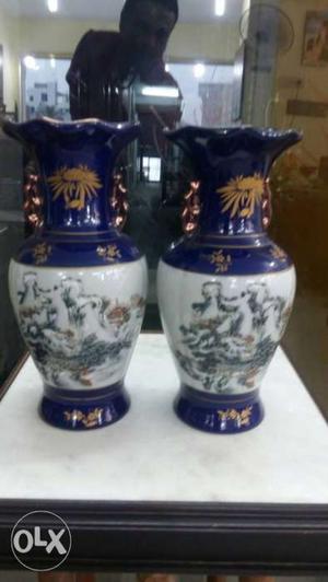 Flower pots pair porcelain antique chinese style