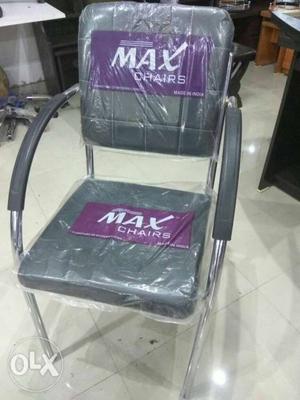 Gray Stainless Steel Gray Padded Max Chairs Armchair