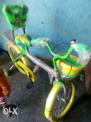 Green And Yellow BMX Bike
