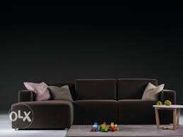 New Black Fabric Sectional Sofa with free delivery