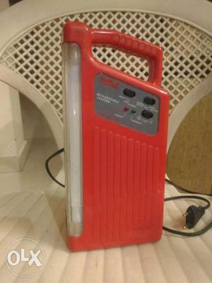 Red And Grey Rechargeable Lamp