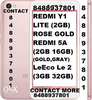 Redmi 5A (2GB 16GB) & Redmi Y1 Lite Rose Gold & LeEco Le 2