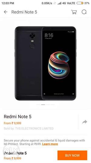 Redmi Note 5, Sealed pack, 3gb/32gb, Black color
