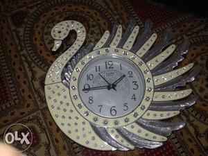 Round Silver Wall clock