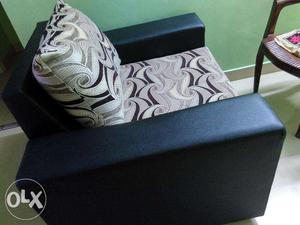 Single seater sofa, Black colour, new one
