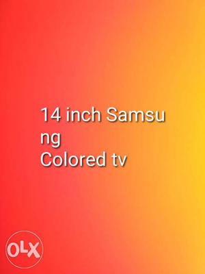 14 inch Samsung colored TV is been put on sale.