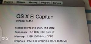 Apple macbook pro (13 inch 4Gb ram) no scratch on laptop