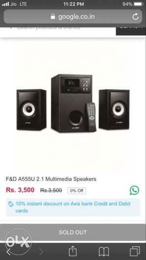 Black 2.1 Multimedia Speaker Screenshot