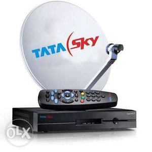 Black TATA Sky Streaming Box With Remote Control