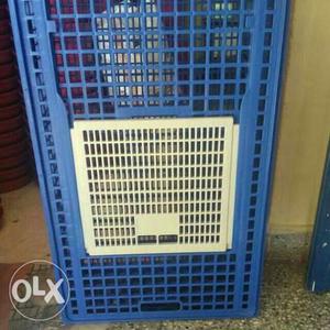 Blue And White Plastic Cage