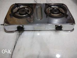 Gray 2-burner Gas Stove