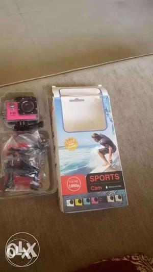 Pink And Black Sports Brand Action Camera