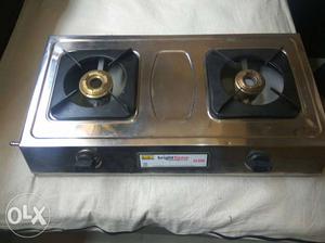 Stainless Steel And Black Gas Cook Stove