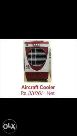 White And Red Portable Air Cooler