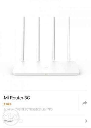 White Mi Router 3C Brand New Seal Pack With Bill With Mi