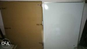 3*4 feet non magnetic white board with wooden