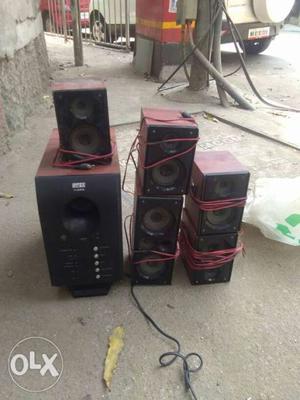 Black And Red 5.1 Multimedia Speaker