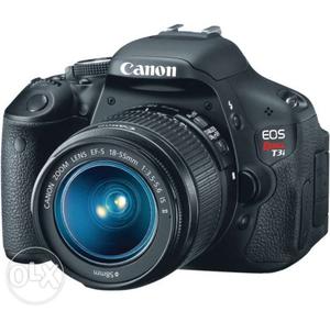 Black Canon EOS Revel T3i DSLR Camera with 50mm and mm