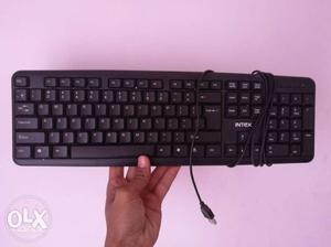 Black Intex Corded Computer Keyboard