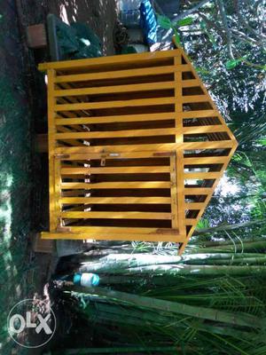 Brown Wooden House Pet Cage, Price negotiatiable.