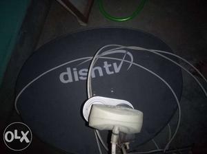 Dish tv hd box and with 10 meter wire coax wire.