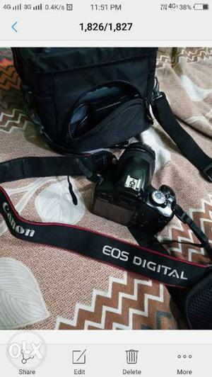 Dslr canon eos 450 d with bag and  canon lens