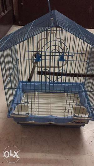 Fancy bird cage with removable tray