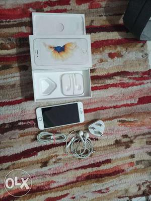 Gold IPhone 6s With Box And Apple EarPods