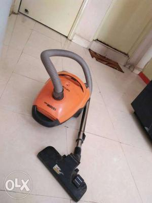 Orange And Black Canister Vacuum Cleaner